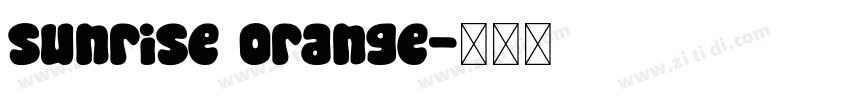 Sunrise Orange字体转换